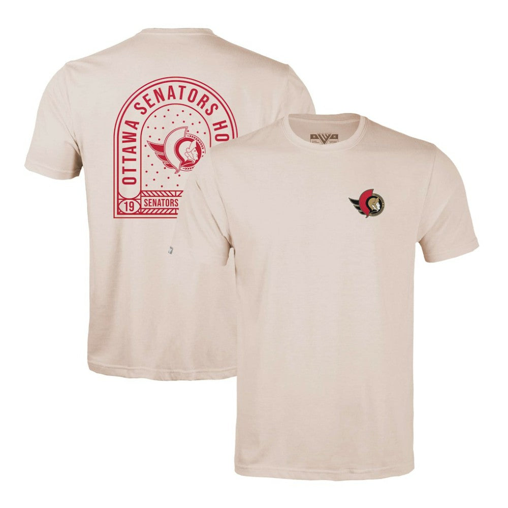 Ottawa Senators Levelwear Richmond Stained Glass T-Shirt - Khaki - NHL