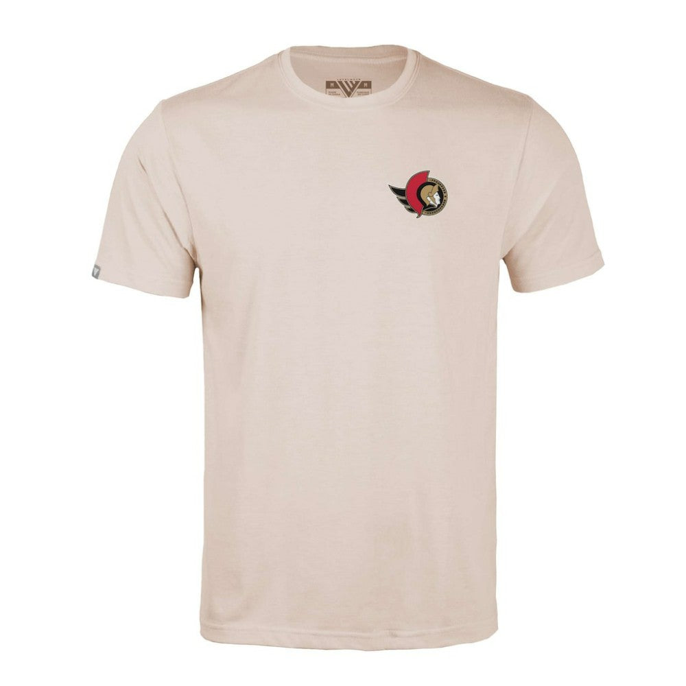 Ottawa Senators Levelwear Richmond Stained Glass T-Shirt - Khaki - NHL