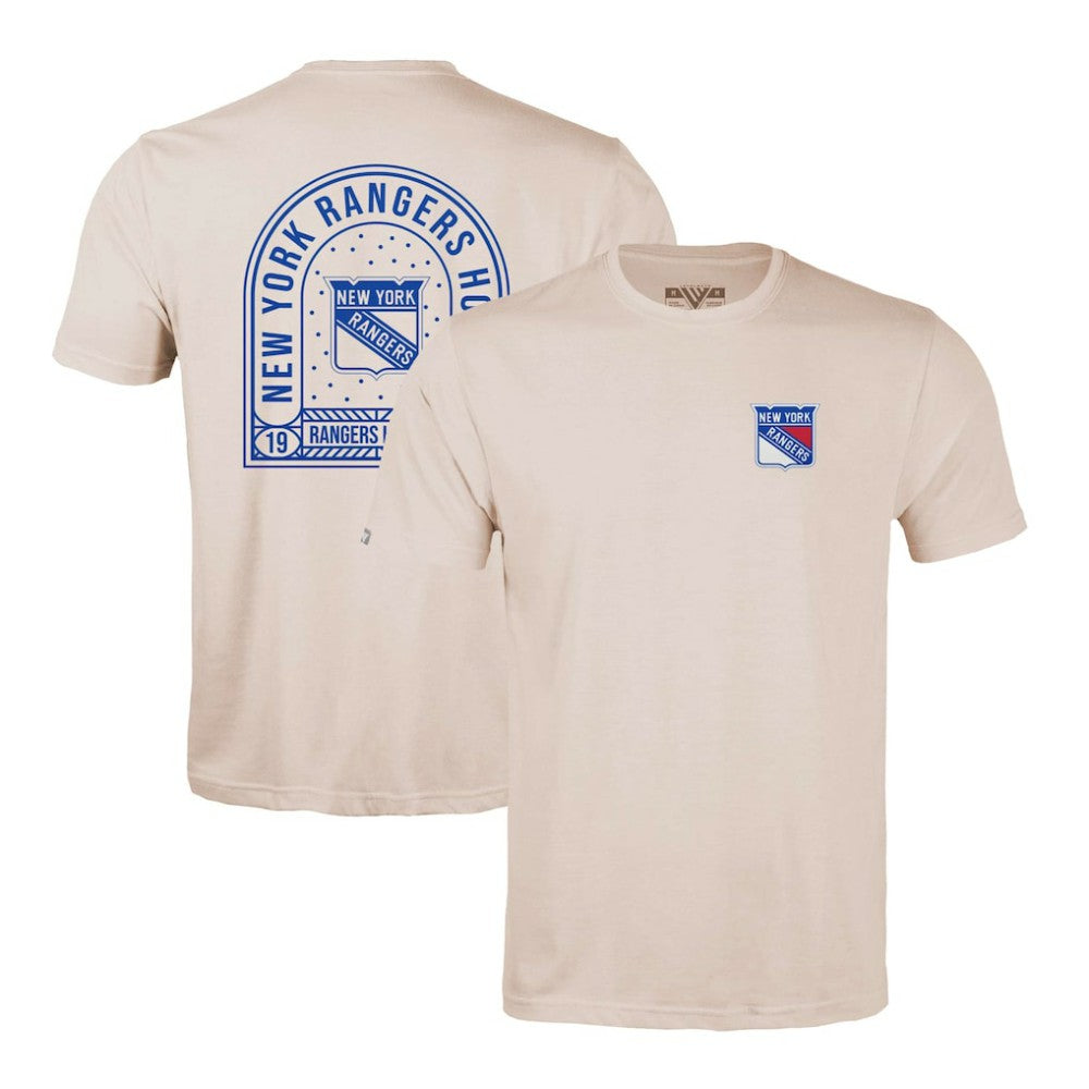 New York Rangers Levelwear Richmond Stained Glass T-Shirt - Khaki - NHL