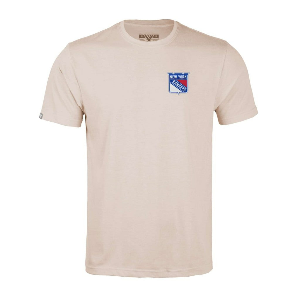 New York Rangers Levelwear Richmond Stained Glass T-Shirt - Khaki - NHL