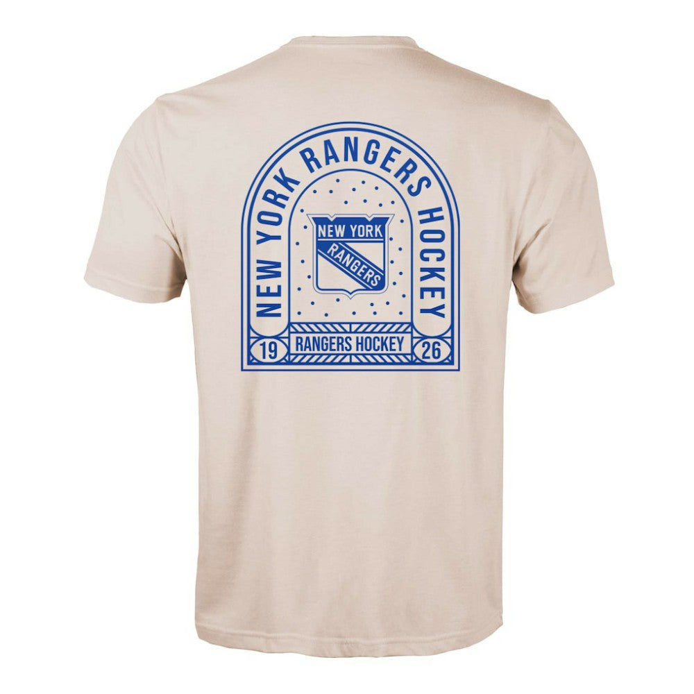 New York Rangers Levelwear Richmond Stained Glass T-Shirt - Khaki - NHL