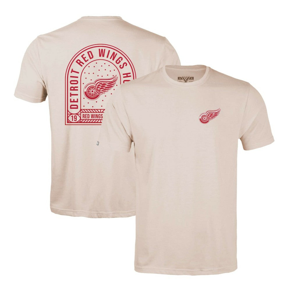 Detroit Red Wings Levelwear Richmond Stained Glass T-Shirt - Khaki - NHL