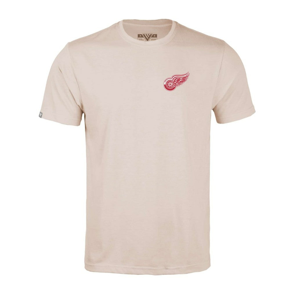 Detroit Red Wings Levelwear Richmond Stained Glass T-Shirt - Khaki - NHL