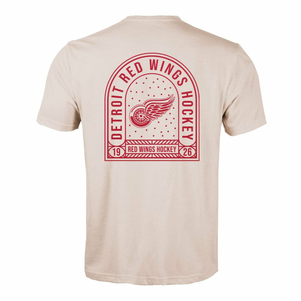 Detroit Red Wings Levelwear Richmond Stained Glass T-Shirt - Khaki - NHL