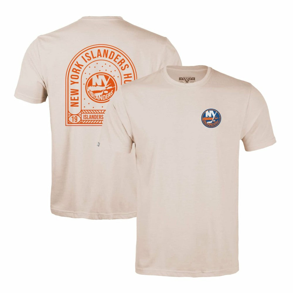 New York Islanders Levelwear Richmond Stained Glass T-Shirt - Khaki - NHL