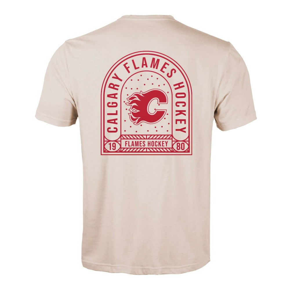 Calgary Flames Levelwear Richmond Stained Glass T-Shirt - Khaki - NHL