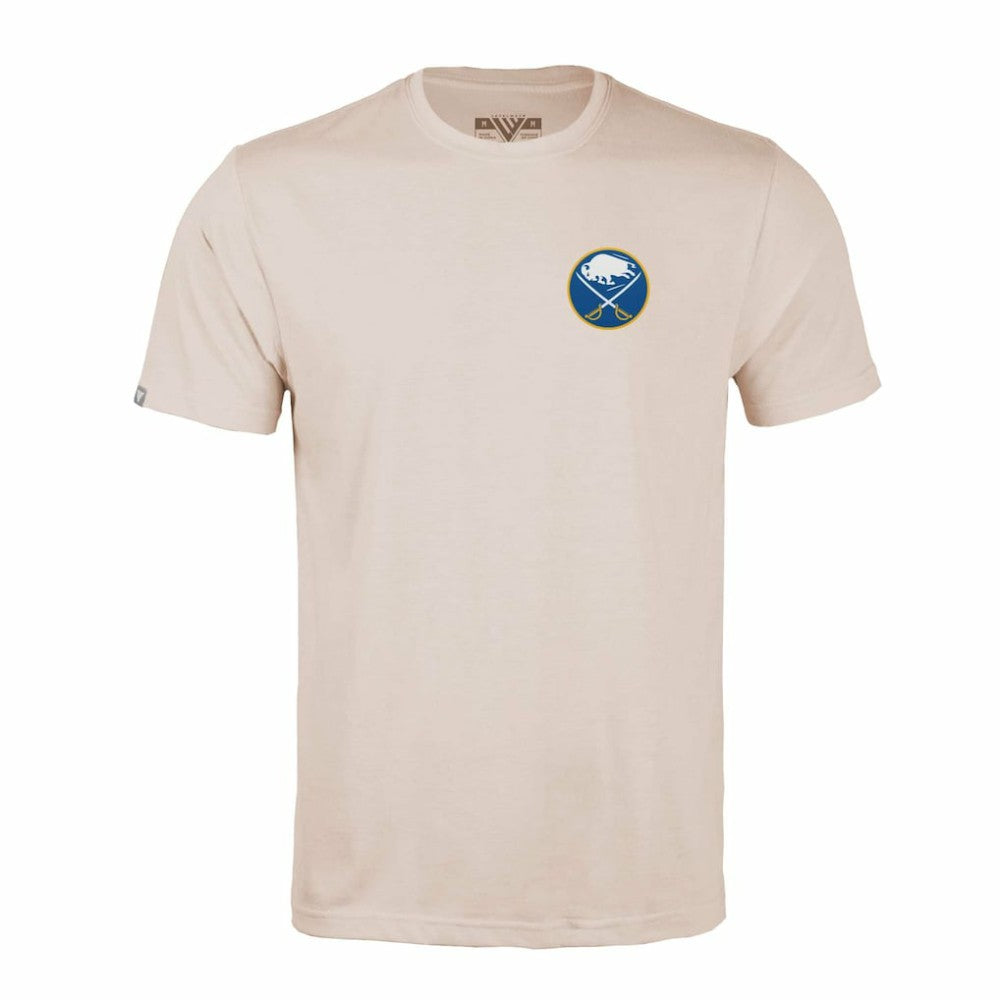 Buffalo Sabres Levelwear Richmond Stained Glass T-Shirt - Khaki - NHL