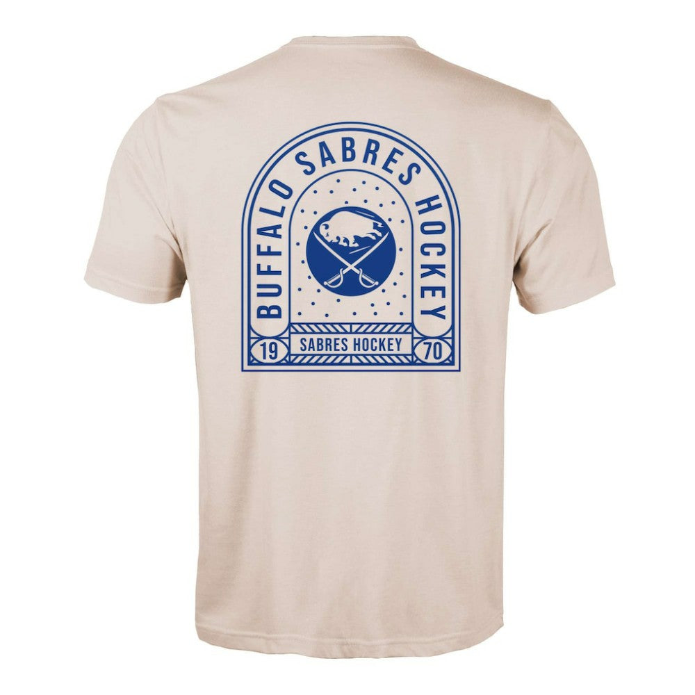Buffalo Sabres Levelwear Richmond Stained Glass T-Shirt - Khaki - NHL