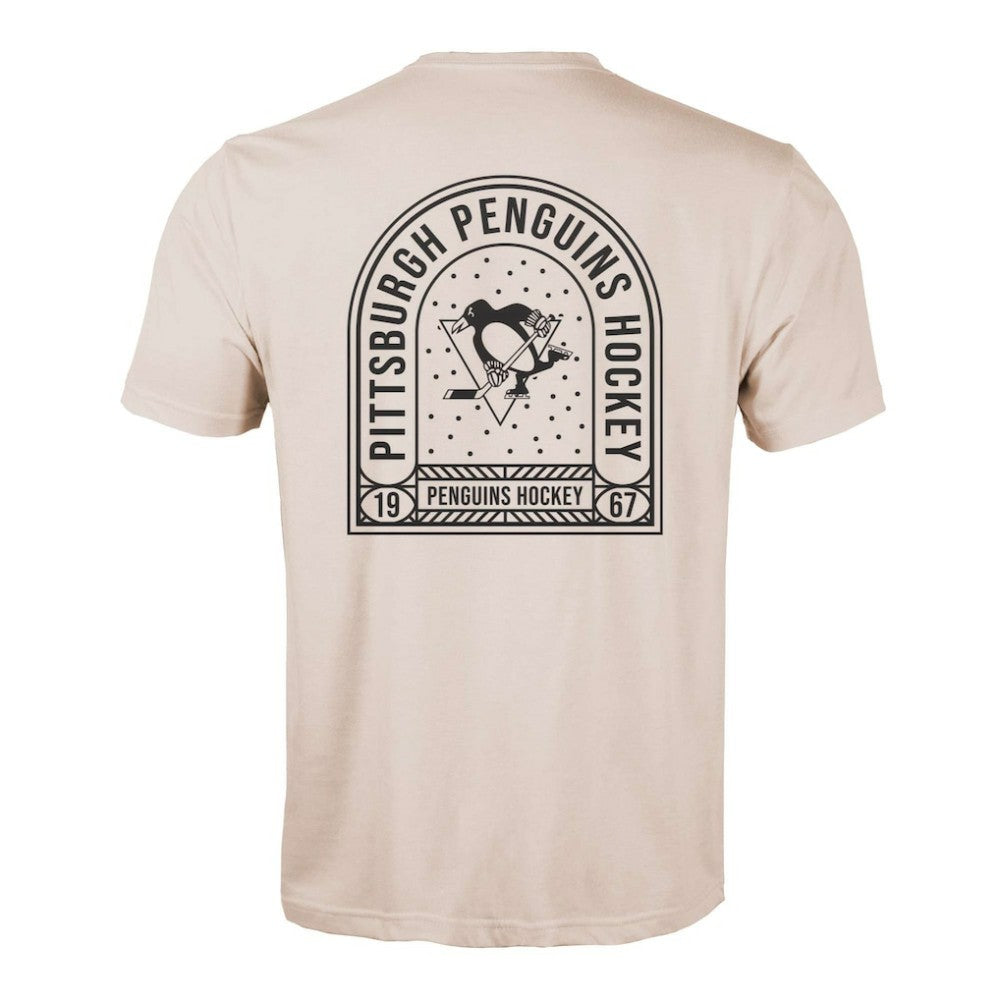 Pittsburgh Penguins Levelwear Richmond Stained Glass T-Shirt - Khaki - NHL