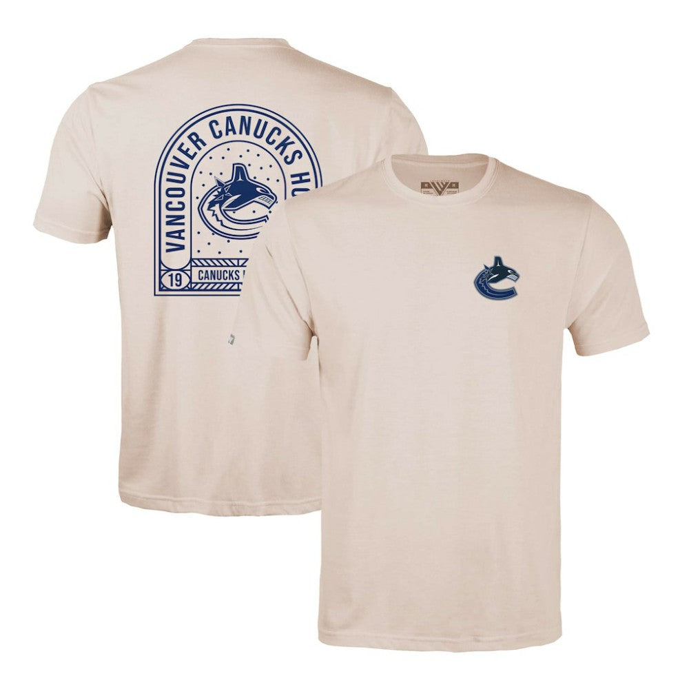 Vancouver Canucks Levelwear Richmond Stained Glass T-Shirt - Khaki - NHL