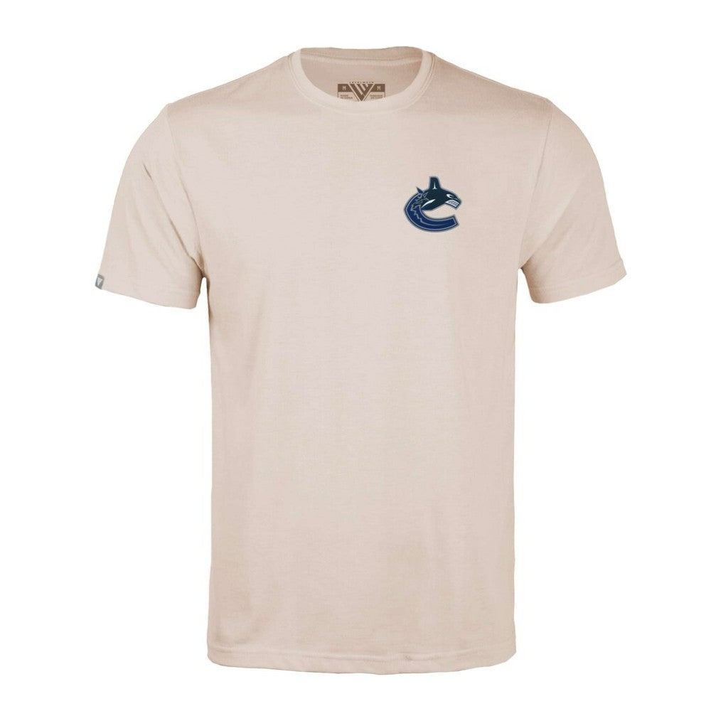 Vancouver Canucks Levelwear Richmond Stained Glass T-Shirt - Khaki - NHL