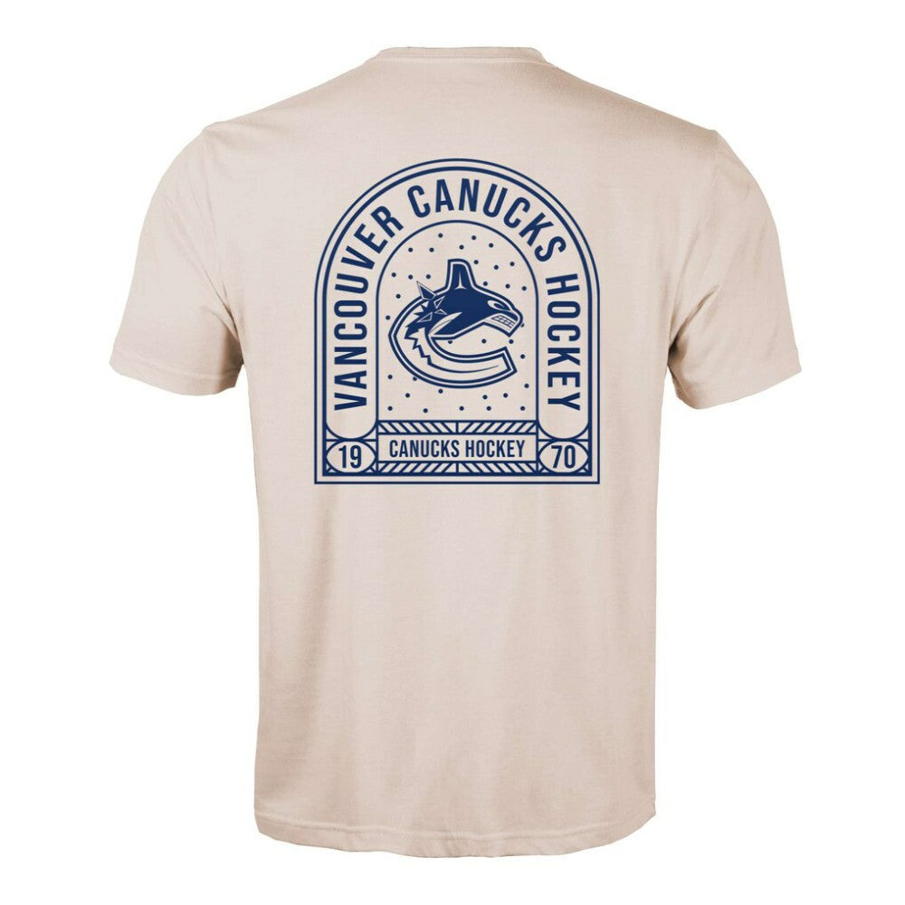 Vancouver Canucks Levelwear Richmond Stained Glass T-Shirt - Khaki - NHL