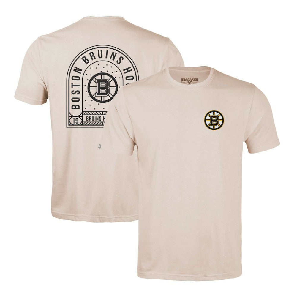 Boston Bruins Levelwear Richmond Stained Glass T-Shirt - Khaki - NHL