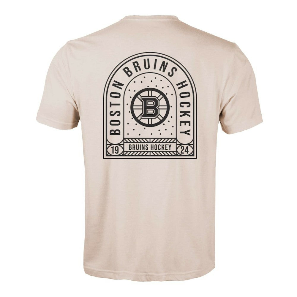 Boston Bruins Levelwear Richmond Stained Glass T-Shirt - Khaki - NHL