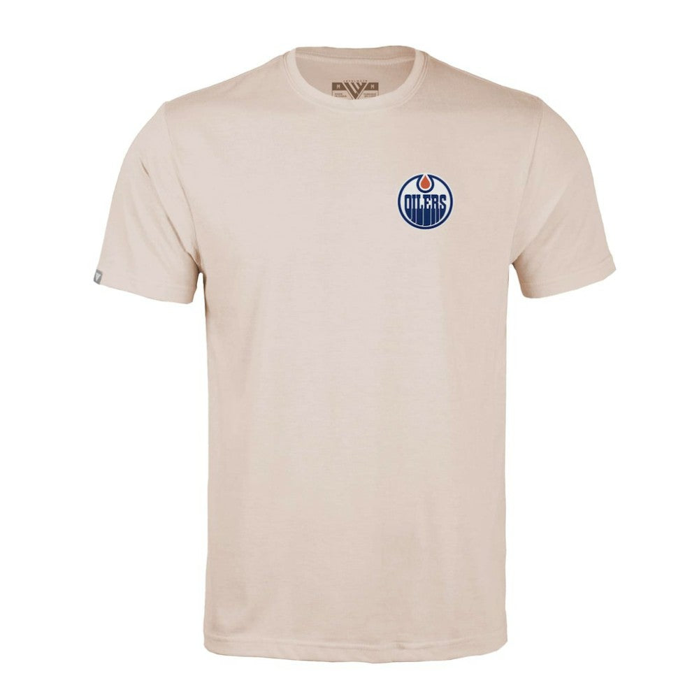 Edmonton Oilers Levelwear Richmond Stained Glass T-Shirt - Khaki - NHL
