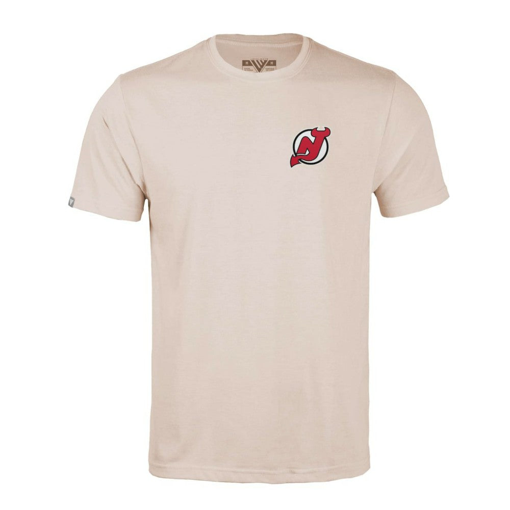 New Jersey Devils Levelwear Richmond Stained Glass T-Shirt - Khaki - NHL