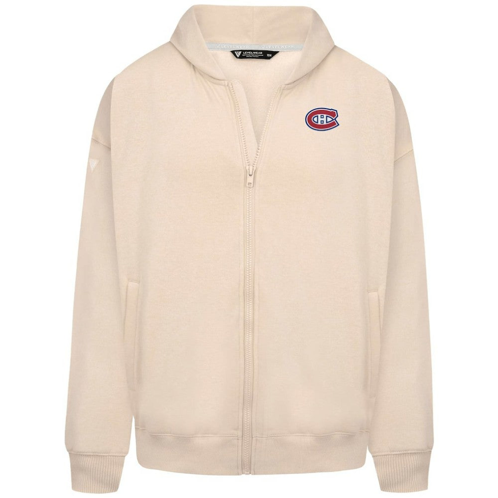 Montreal Canadiens Levelwear Uphill Stained Glass Full-Zip Hoodie Jacket - Khaki - NHL