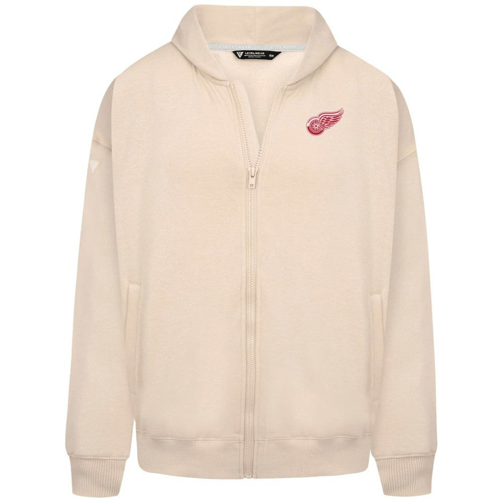 Detroit Red Wings Levelwear Uphill Stained Glass Full-Zip Hoodie Jacket - Khaki - NHL