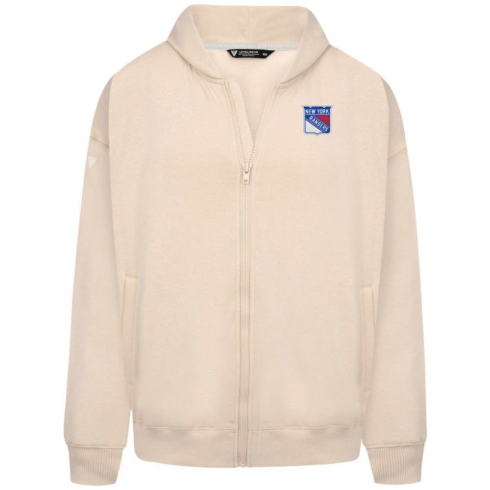 New York Rangers Levelwear Uphill Stained Glass Full-Zip Hoodie Jacket - Khaki - NHL
