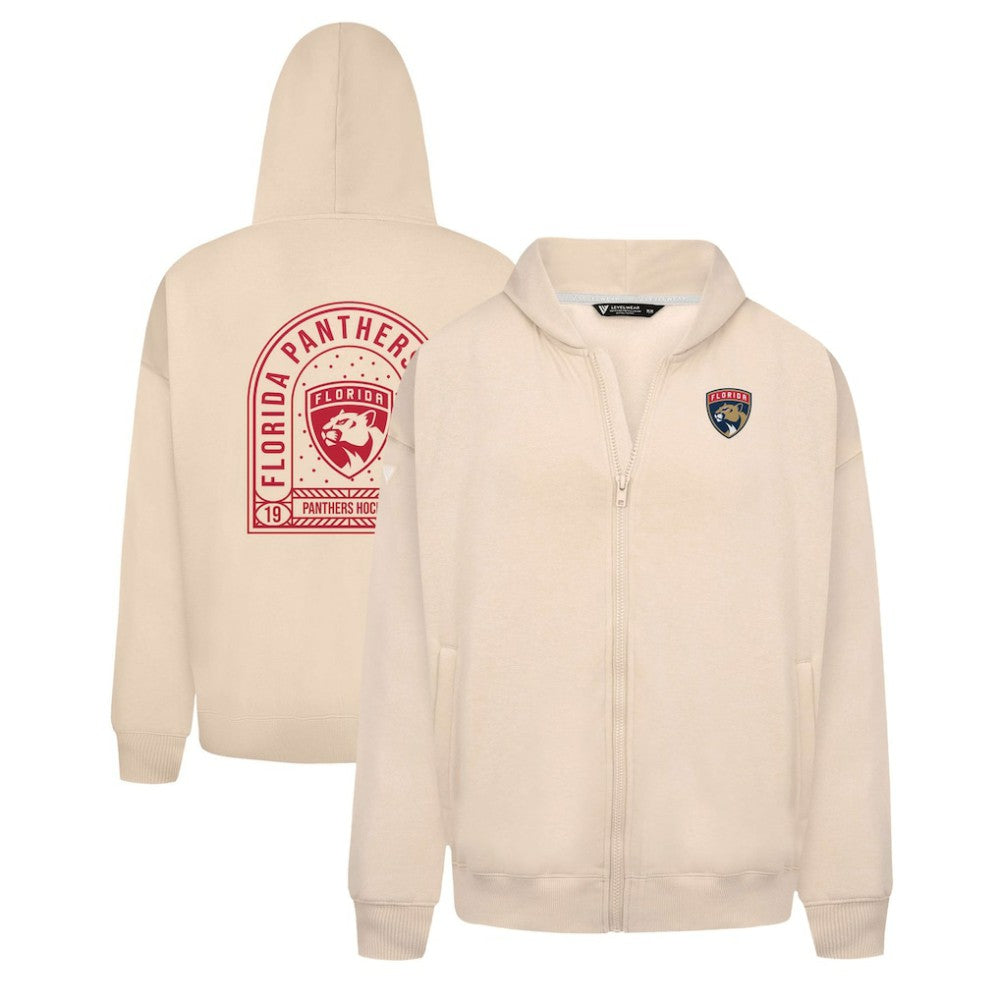 Florida Panthers Levelwear Uphill Stained Glass Full-Zip Hoodie Jacket - Khaki - NHL