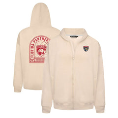 Florida Panthers Levelwear Uphill Stained Glass Full-Zip Hoodie Jacket - Khaki - NHL