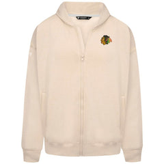 Chicago Blackhawks Levelwear Uphill Stained Glass Full-Zip Hoodie Jacket - Khaki - NHL