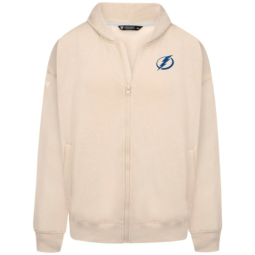 Tampa Bay Lightning Levelwear Uphill Stained Glass Full-Zip Hoodie Jacket - Khaki - NHL
