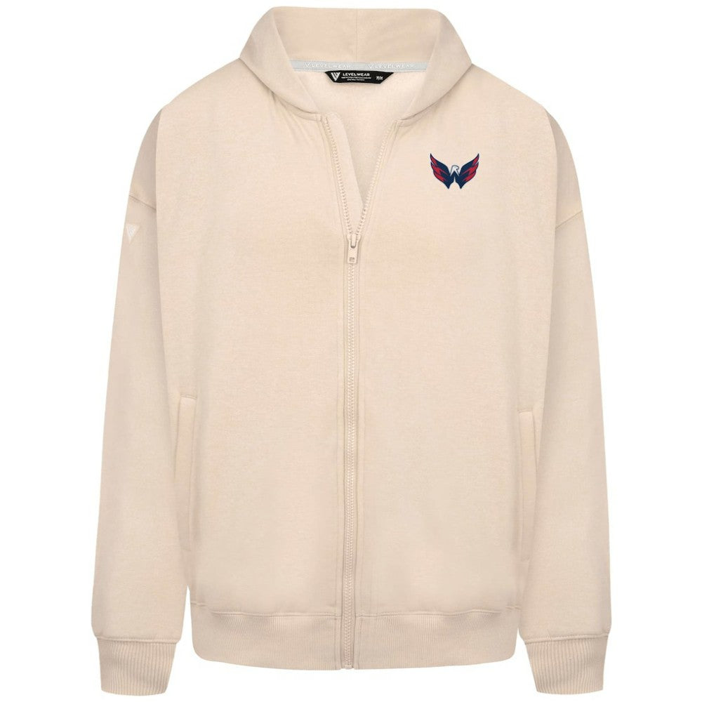 Washington Capitals Levelwear Uphill Stained Glass Full-Zip Hoodie Jacket - Khaki - NHL