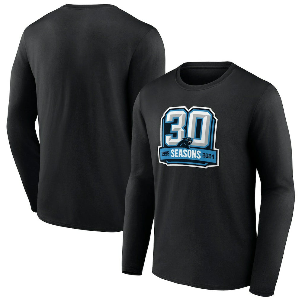 Carolina Panthers 30th Anniversary Long Sleeve T-Shirt Black | NFL