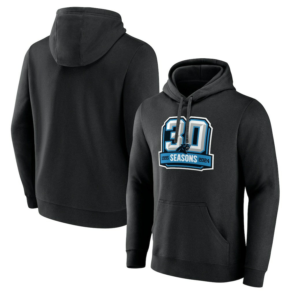 Carolina Panthers 30th Anniversary Pullover Hoodie Black | NFL