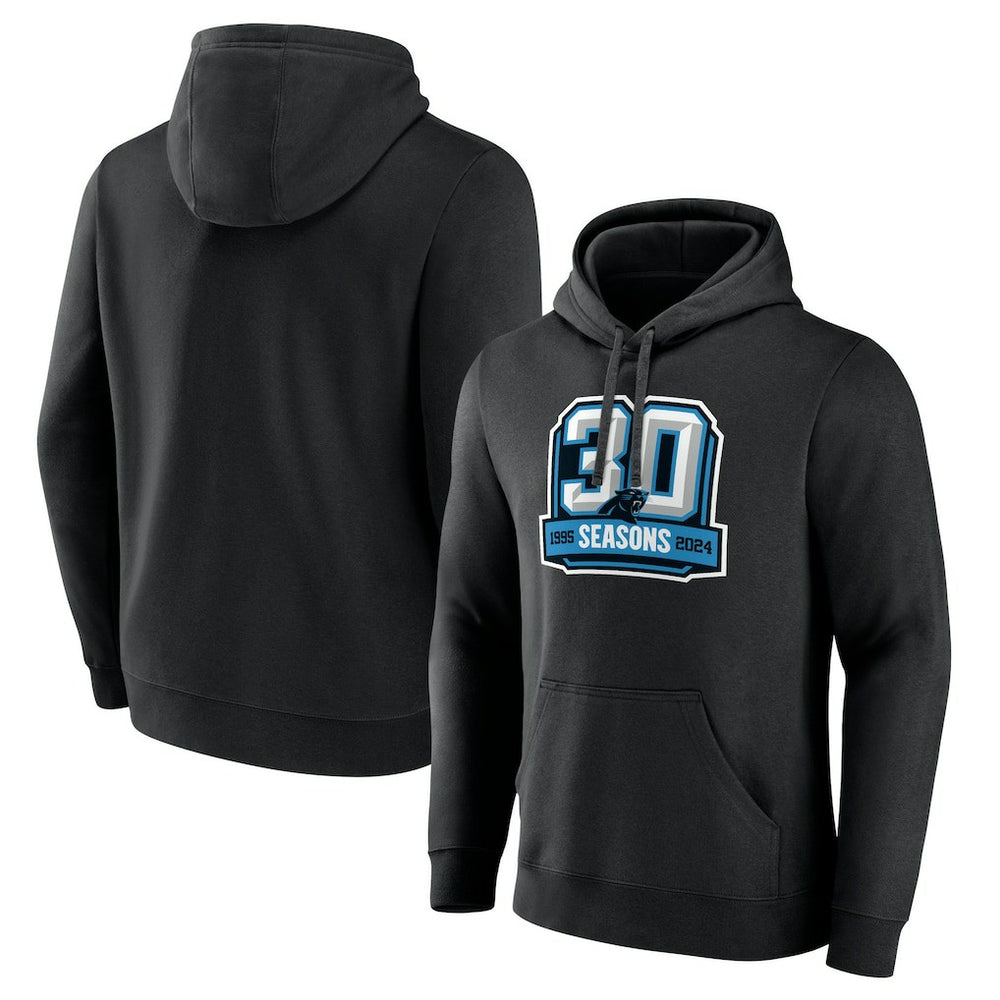 Carolina Panthers 30th Anniversary Pullover Hoodie Black | NFL