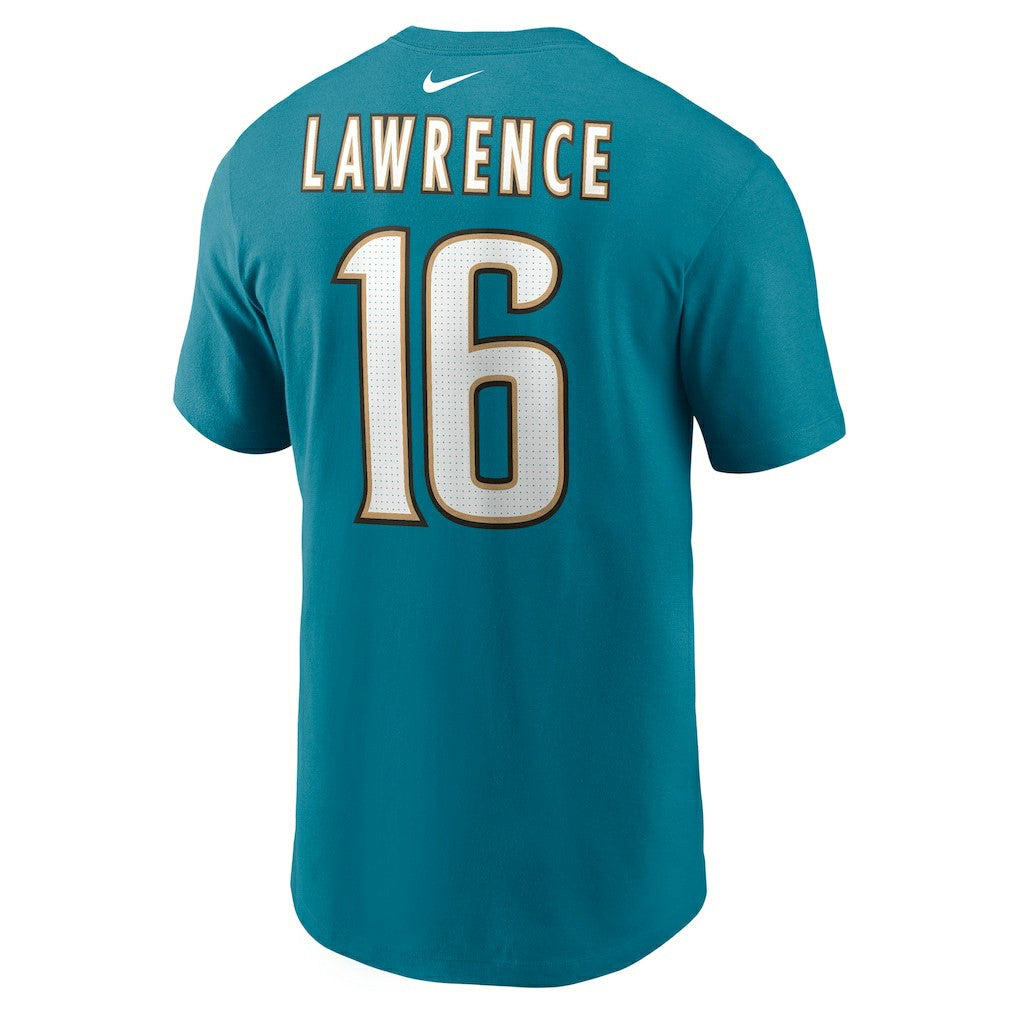 Trevor Lawrence Jacksonville Jaguars Throwback Name & Number T-Shirt Teal | Nike for Sale
