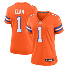 Jason Elam Denver Broncos Women's Mile High Collection 1977 Throwback Retired Player Game Jersey Orange | Nike for Sale