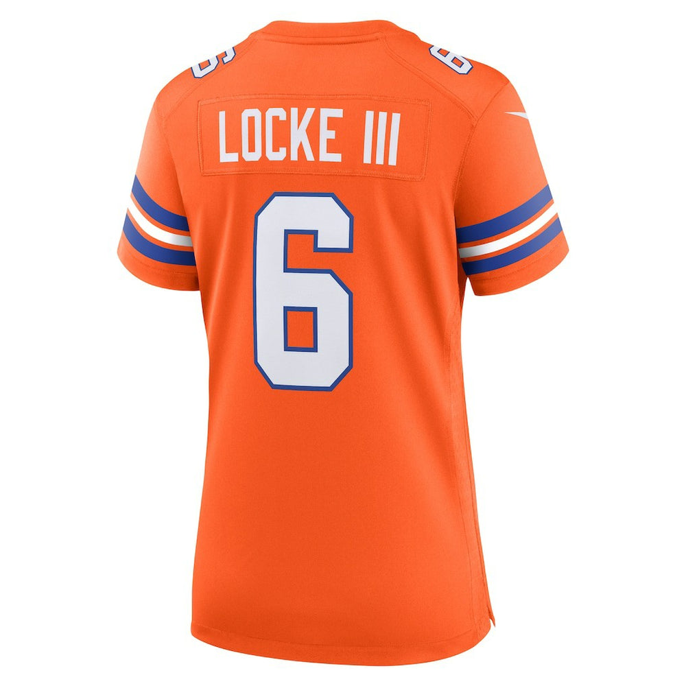 P.J. Locke III Denver Broncos Women's Mile High Collection 1977 Throwback Player Game Jersey Orange | Nike for Sale
