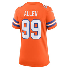 Zach Allen Denver Broncos Women's Mile High Collection 1977 Throwback Player Game Jersey Orange | Nike for Sale
