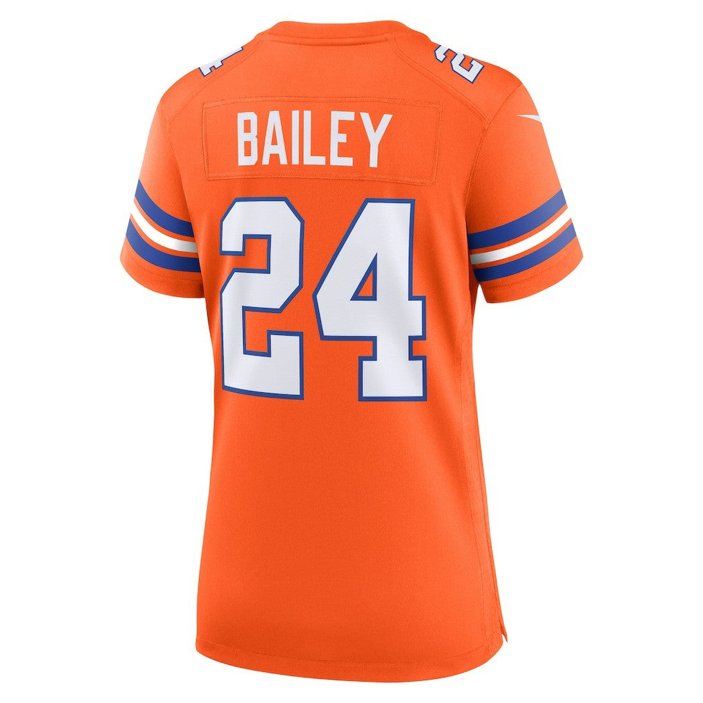 Champ Bailey Denver Broncos Women's Mile High Collection 1977 Throwback Retired Player Game Jersey Orange | Nike for Sale