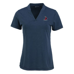 St. Louis Cardinals Cutter & Buck Women's Forge Stretch Blade DryTec V-Neck Polo - MLB