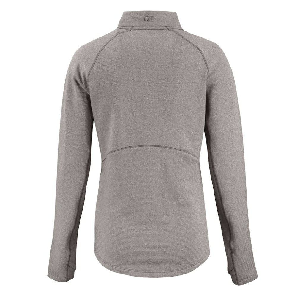 Atlanta Braves Cutter & Buck Women's Peshastin Eco Fleece Recycled Raglan Half-Zip Top - MLB