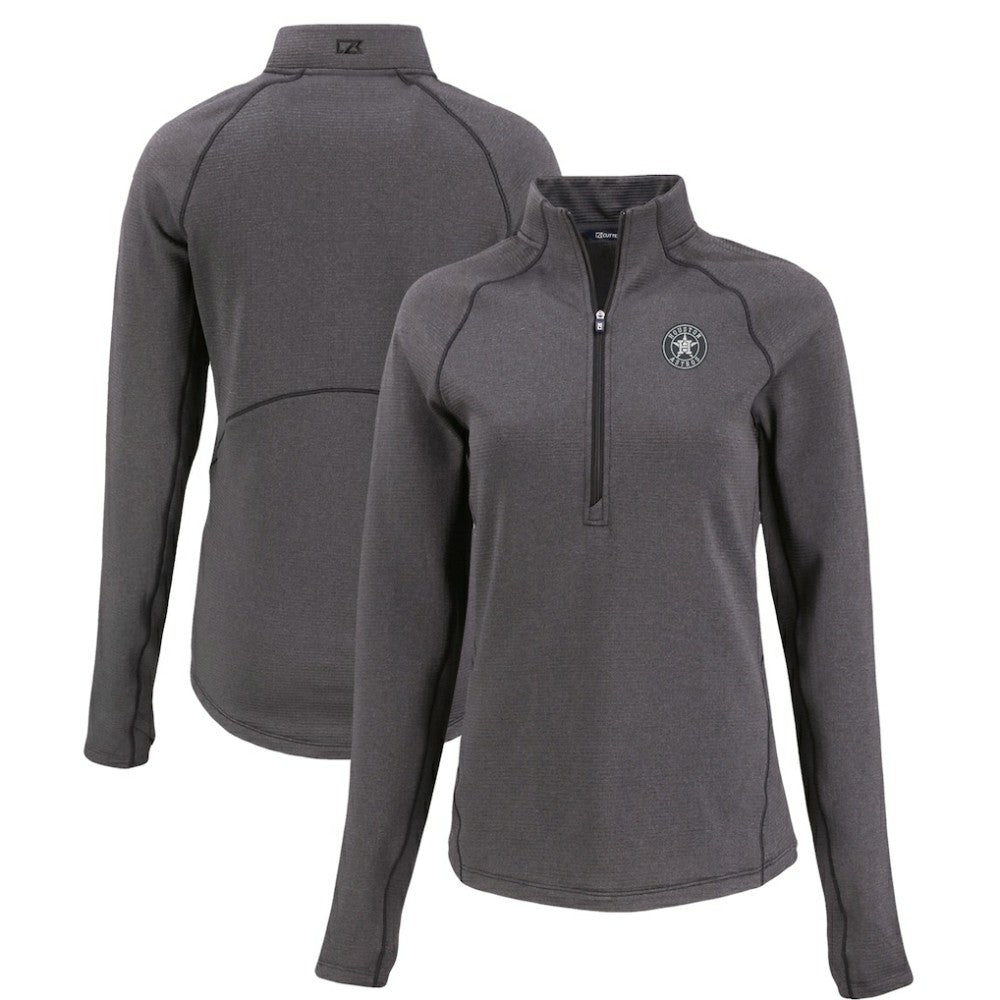 Houston Astros Cutter & Buck Women's Peshastin Eco Fleece Recycled Raglan Half-Zip Top - MLB