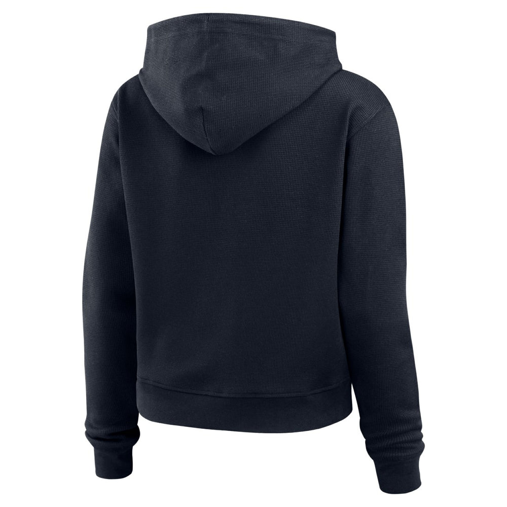 Houston Texans WEAR by Erin Andrews Women's Plus Size Waffle Hoodie Pullover Top Navy | NFL