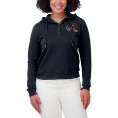 Houston Texans WEAR by Erin Andrews Women's Plus Size Waffle Hoodie Pullover Top Navy | NFL