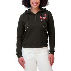 Tampa Bay Buccaneers WEAR by Erin Andrews Women's Plus Size Waffle Hoodie Pullover Top Pewter | NFL