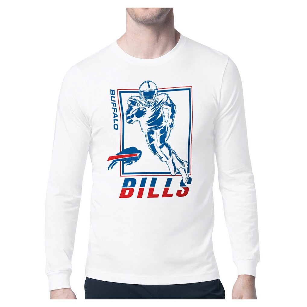 Buffalo Bills Starter Player Grid Graphic Long Sleeve T-Shirt White | NFL