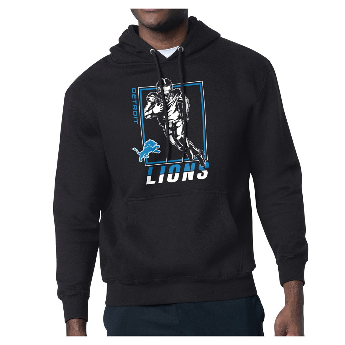 Detroit Lions Starter Player Grid Pullover Hoodie Black | NFL