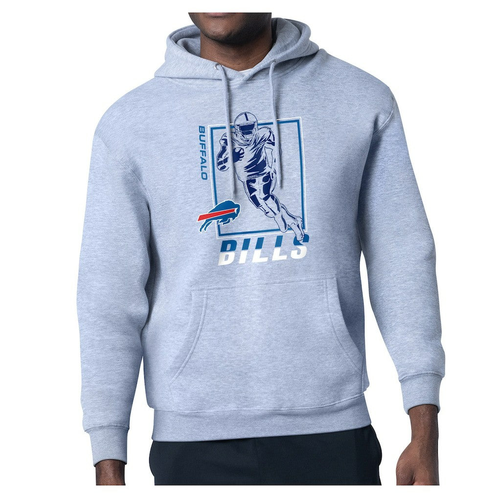 Buffalo Bills Starter Player Grid Pullover Hoodie Heather Gray | NFL