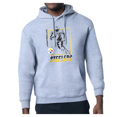 Pittsburgh Steelers Starter Player Grid Pullover Hoodie Heather Gray | NFL