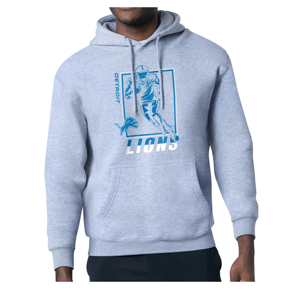 Detroit Lions Starter Player Grid Pullover Hoodie Heather Gray | NFL