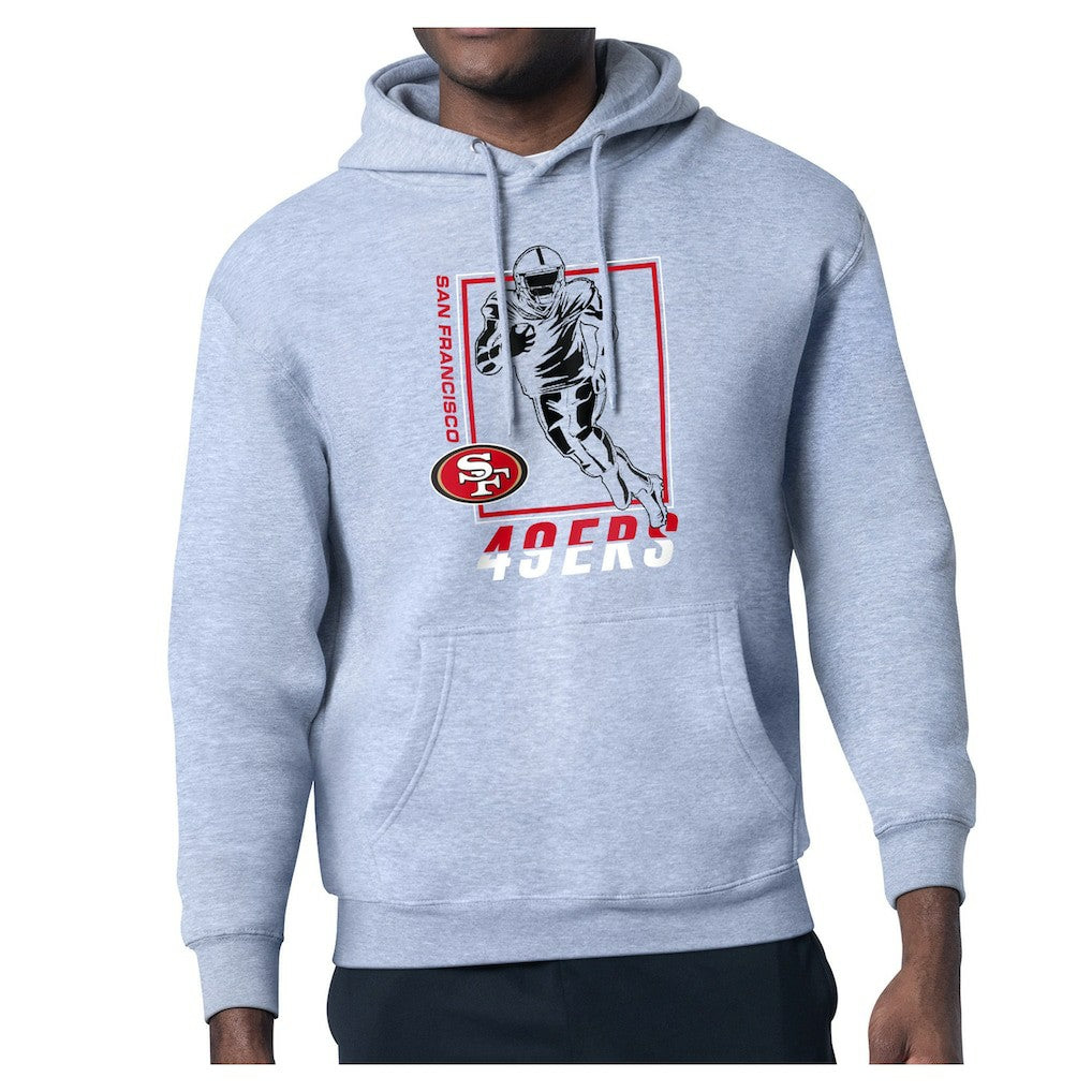 San Francisco 49ers Starter Player Grid Pullover Hoodie Heather Gray | NFL
