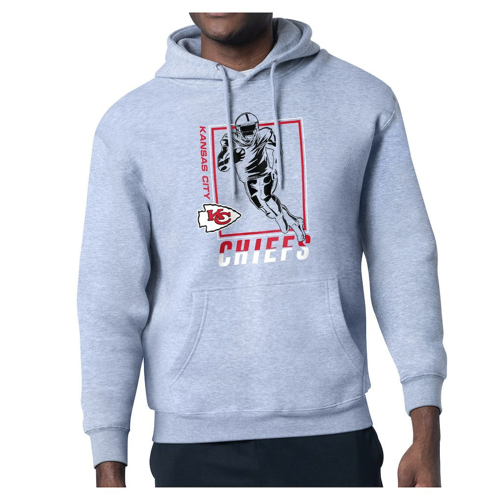 Kansas City Chiefs Starter Player Grid Pullover Hoodie Heather Gray | NFL