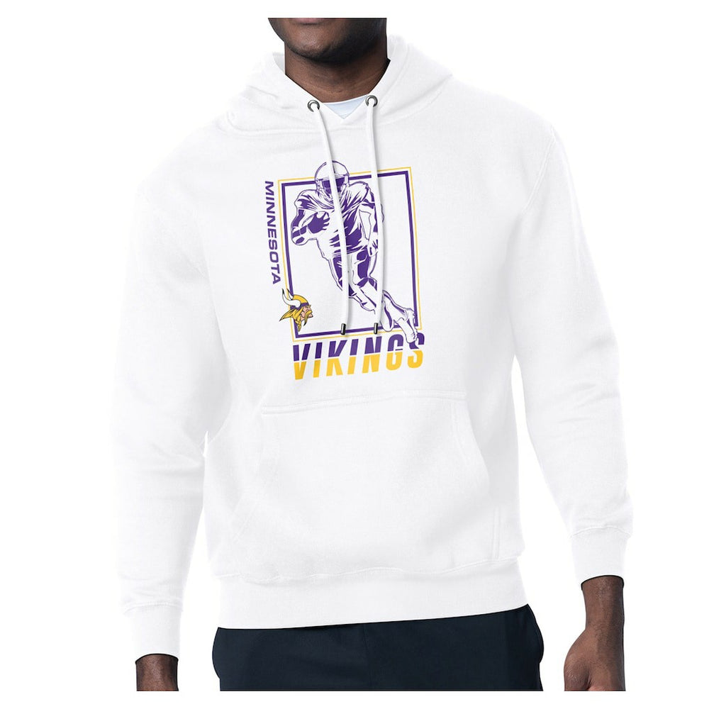 Minnesota Vikings Starter Player Grid Pullover Hoodie White | NFL